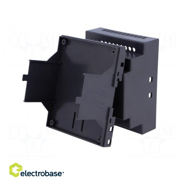 Enclosure: for DIN rail mounting | Y: 76mm | X: 92mm | Z: 60mm | black paveikslėlis 8