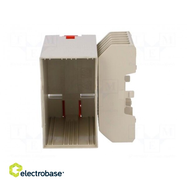 Enclosure: for DIN rail mounting | Y: 81.8mm | X: 45mm | Z: 99mm | ABS фото 3