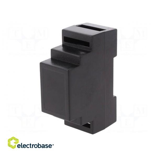 Enclosure: for DIN rail mounting | Y: 88mm | X: 34mm | Z: 62mm | ABS image 1