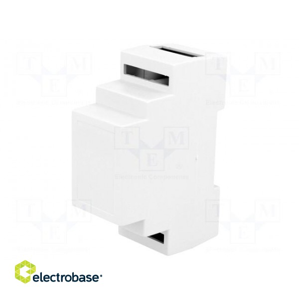Enclosure: for DIN rail mounting | Y: 88mm | X: 34mm | Z: 62mm | ABS image 1