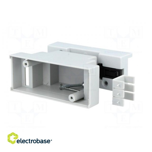 Enclosure: for DIN rail mounting | Y: 88mm | X: 34mm | Z: 62mm | grey image 4