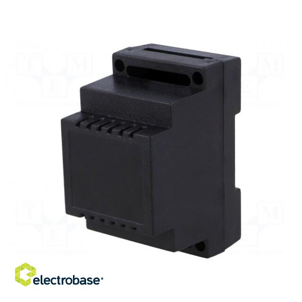 Enclosure: for DIN rail mounting | Y: 89mm | X: 53mm | Z: 65mm | ABS image 1