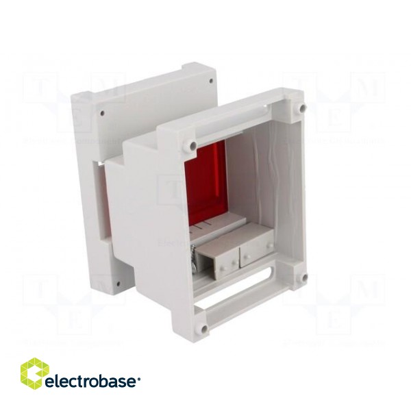 Enclosure: for DIN rail mounting | Y: 89mm | X: 69.7mm | Z: 64.7mm | ABS image 2