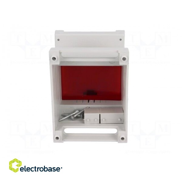 Enclosure: for DIN rail mounting | Y: 89mm | X: 69.7mm | Z: 64.7mm | ABS image 3