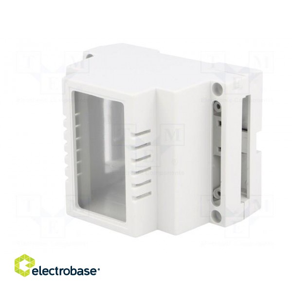 Enclosure: for DIN rail mounting | Y: 89mm | X: 69.7mm | Z: 64.7mm | ABS image 2