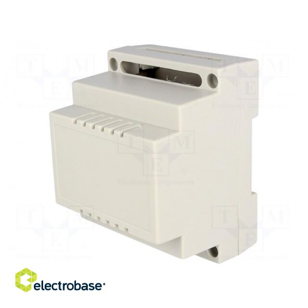 Enclosure: for DIN rail mounting | Y: 89mm | X: 69.7mm | Z: 65mm | grey image 1