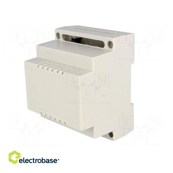 Enclosure: for DIN rail mounting | Y: 89mm | X: 69.7mm | Z: 65mm | grey image 2