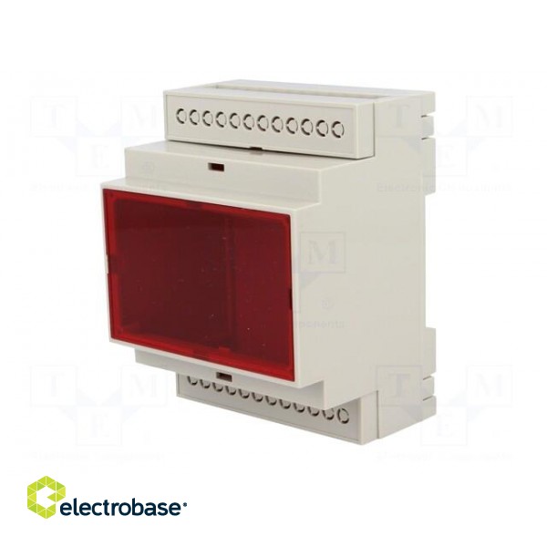 Enclosure: for DIN rail mounting | Y: 90.2mm | X: 71mm | Z: 57.5mm | ABS image 2