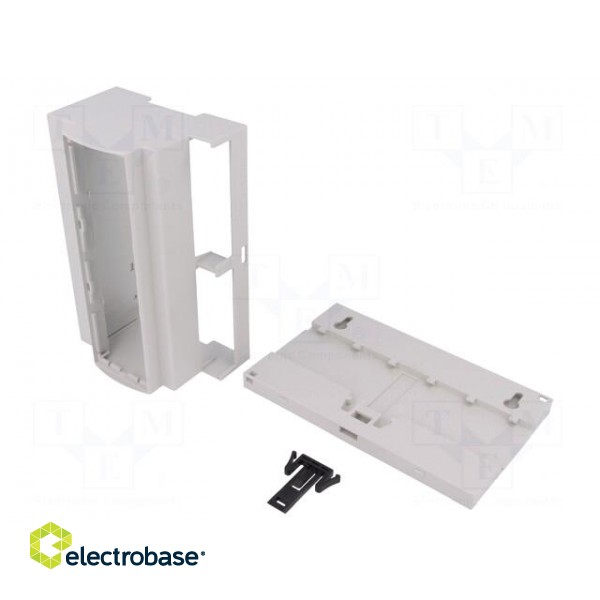 Enclosure: for DIN rail mounting | Y: 90.5mm | X: 142.3mm | Z: 53mm image 2
