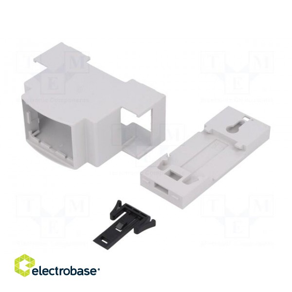Enclosure: for DIN rail mounting | Y: 90mm | X: 36mm | Z: 53mm | ABS фото 2