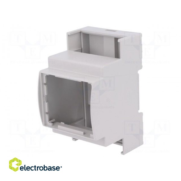 Enclosure: for DIN rail mounting | Y: 90mm | X: 53.5mm | Z: 53mm | ABS image 1