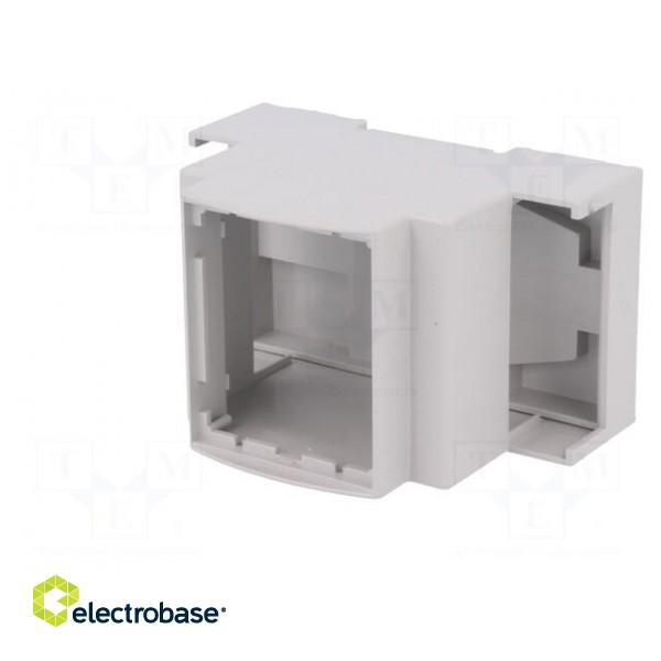 Enclosure: for DIN rail mounting | Y: 90mm | X: 53.5mm | Z: 53mm | ABS image 3