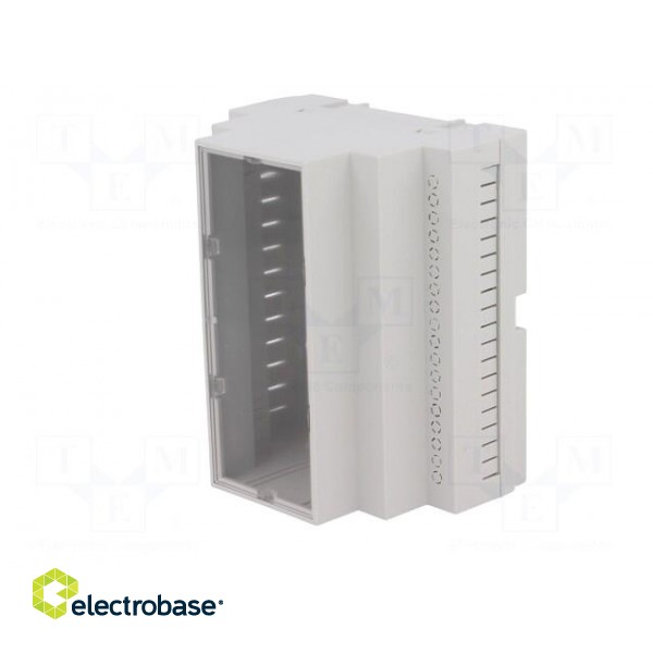 Enclosure: for DIN rail mounting | Y: 90mm | X: 104mm | Z: 65mm | ABS image 2