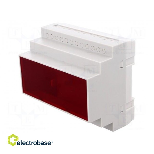 Enclosure: for DIN rail mounting | Y: 90mm | X: 104mm | Z: 65mm | grey image 1