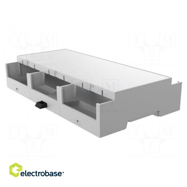 Enclosure: for DIN rail mounting | Y: 90mm | X: 158mm | Z: 32mm | grey