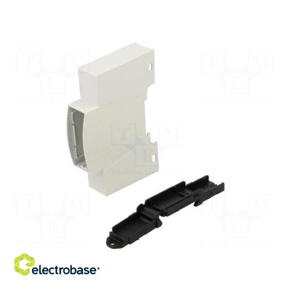 Enclosure: for DIN rail mounting | Y: 90mm | X: 18mm | Z: 53mm | ABS paveikslėlis 1