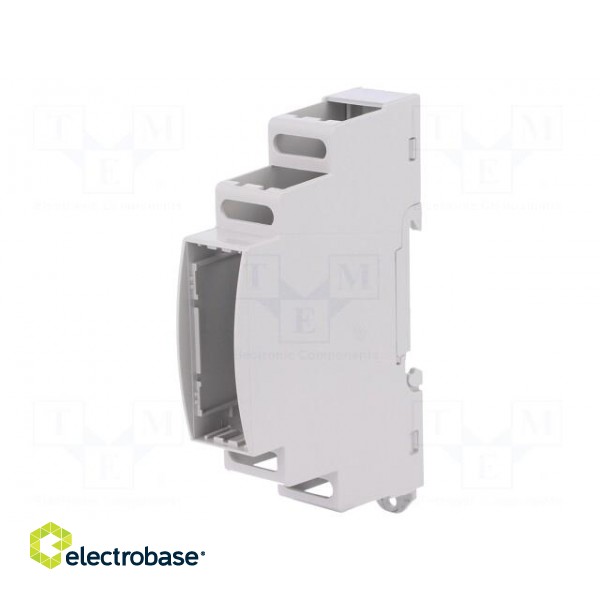 Enclosure: for DIN rail mounting | Y: 90mm | X: 18mm | Z: 53mm | ABS image 1