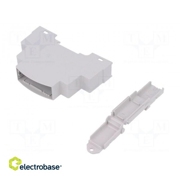 Enclosure: for DIN rail mounting | Y: 90mm | X: 18mm | Z: 53mm | ABS image 2