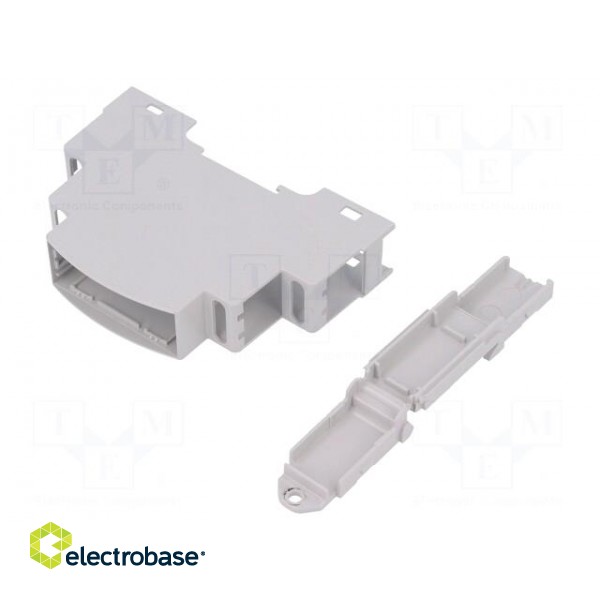 Enclosure: for DIN rail mounting | Y: 90mm | X: 18mm | Z: 62mm | grey image 2