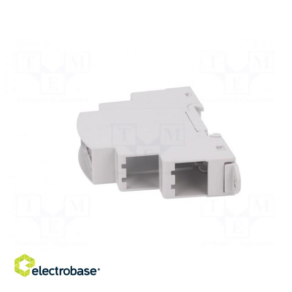Enclosure: for DIN rail mounting | Y: 90mm | X: 18mm | Z: 53mm | ABS image 4