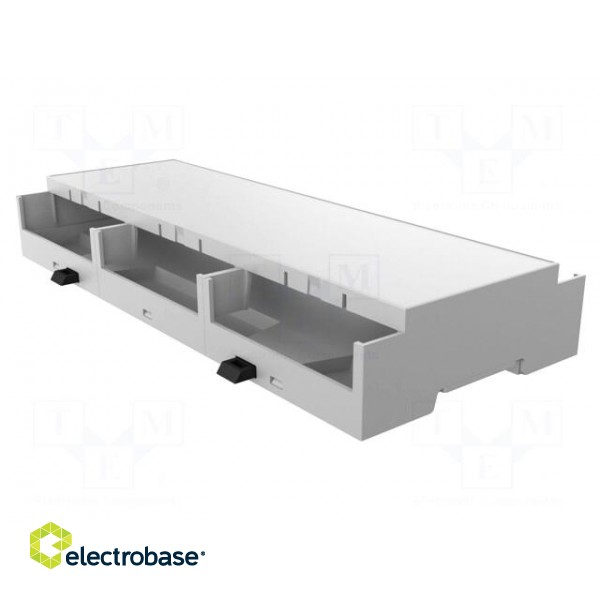 Enclosure: for DIN rail mounting | Y: 90mm | X: 212.5mm | Z: 32mm | grey
