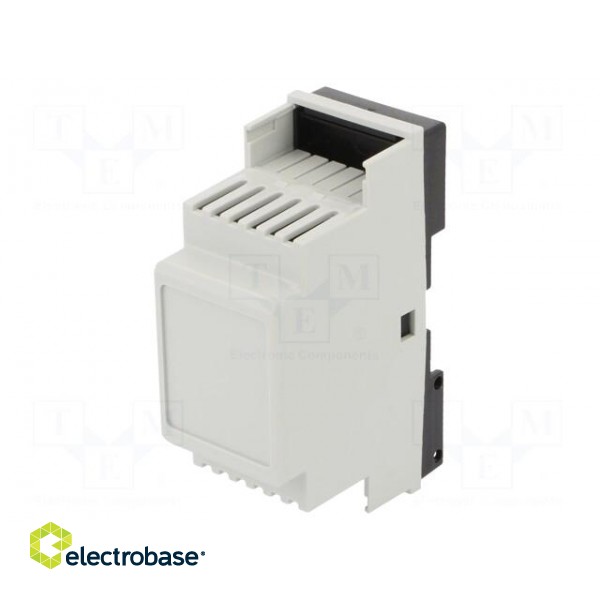 Enclosure: for DIN rail mounting | Y: 90mm | X: 35mm | Z: 58mm | grey image 1