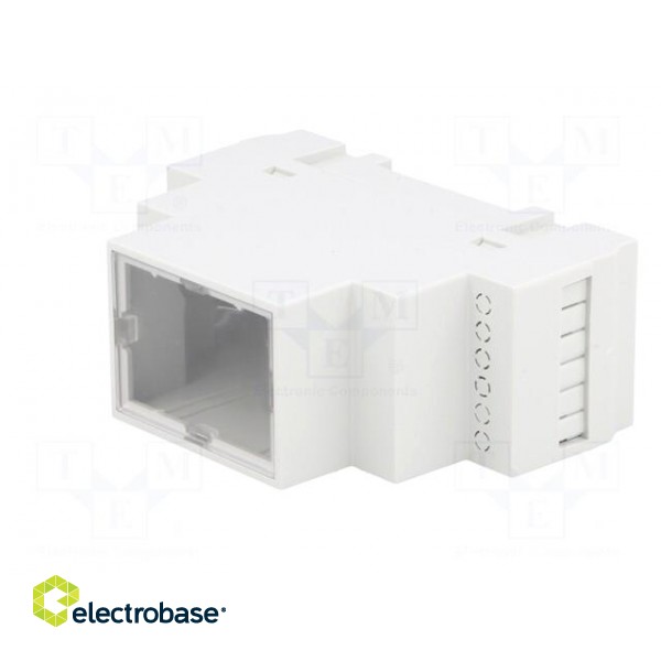 Enclosure: for DIN rail mounting | Y: 90mm | X: 35mm | Z: 65mm | ABS фото 2