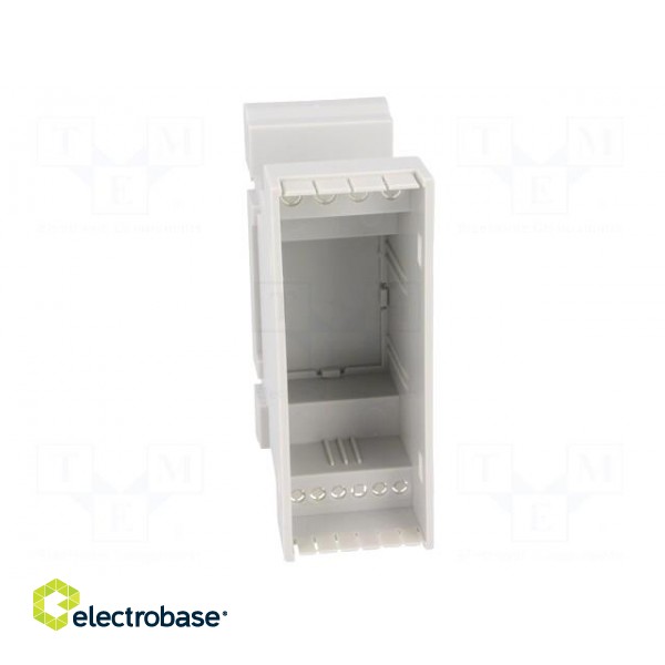 Enclosure: for DIN rail mounting | Y: 90mm | X: 35mm | Z: 65mm | grey image 3
