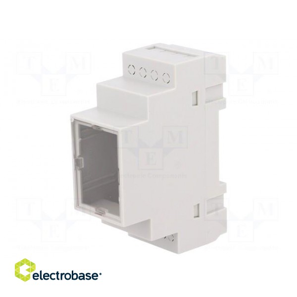 Enclosure: for DIN rail mounting | Y: 90mm | X: 35mm | Z: 65mm | grey image 1