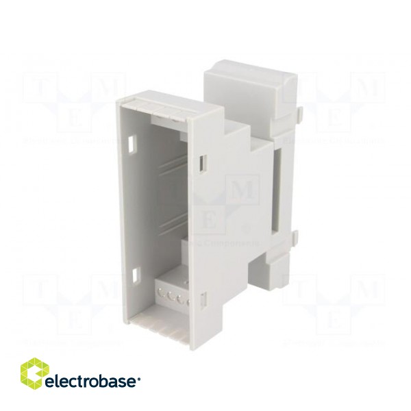Enclosure: for DIN rail mounting | Y: 90mm | X: 35mm | Z: 65mm | grey image 4