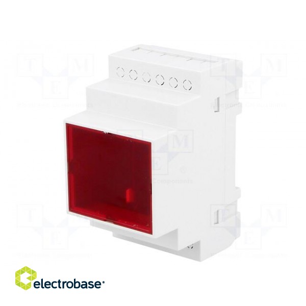 Enclosure: for DIN rail mounting | Y: 90mm | X: 52mm | Z: 65mm | ABS paveikslėlis 1