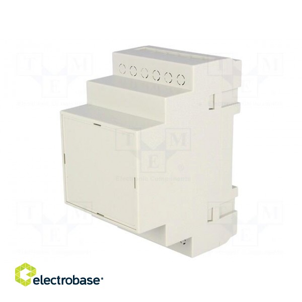 Enclosure: for DIN rail mounting | Y: 90mm | X: 52mm | Z: 65mm | ABS image 1