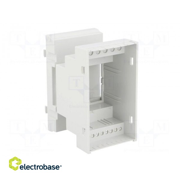 Enclosure: for DIN rail mounting | Y: 90mm | X: 52mm | Z: 65mm | ABS image 2