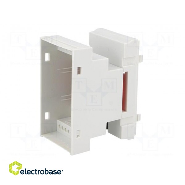 Enclosure: for DIN rail mounting | Y: 90mm | X: 52mm | Z: 65mm | grey image 4