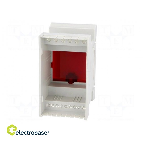 Enclosure: for DIN rail mounting | Y: 90mm | X: 52mm | Z: 65mm | grey image 3
