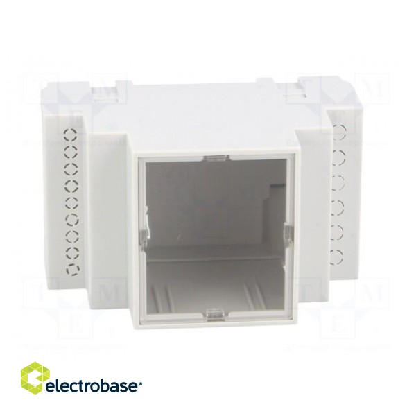 Enclosure: for DIN rail mounting | Y: 90mm | X: 52mm | Z: 65mm | grey image 9