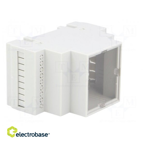 Enclosure: for DIN rail mounting | Y: 90mm | X: 52mm | Z: 65mm | grey image 8