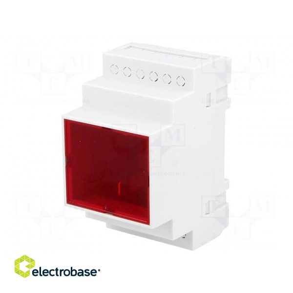 Enclosure: for DIN rail mounting | Y: 90mm | X: 52mm | Z: 65mm | grey image 1