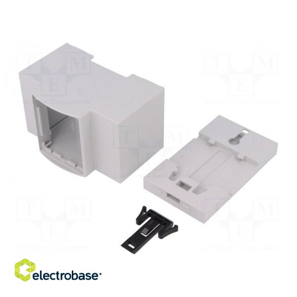 Enclosure: for DIN rail mounting | Y: 90mm | X: 53.5mm | Z: 53mm | ABS фото 2