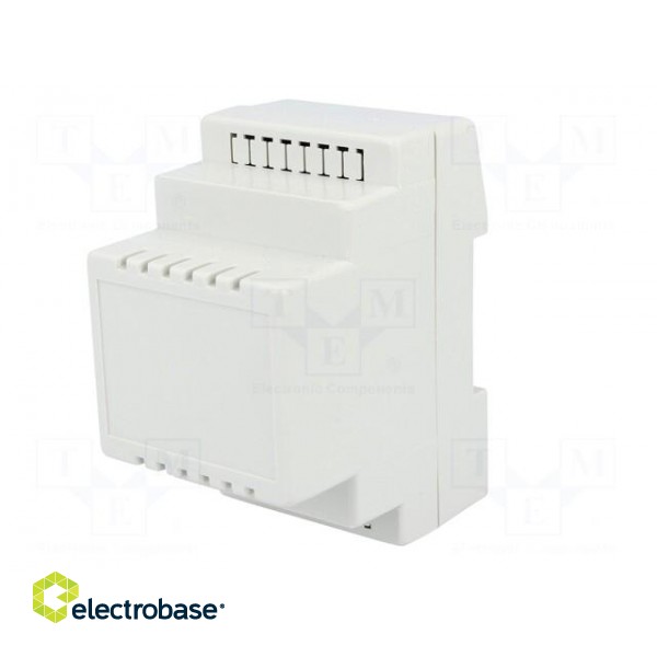 Enclosure: for DIN rail mounting | Y: 90mm | X: 53mm | Z: 71mm | ABS image 2