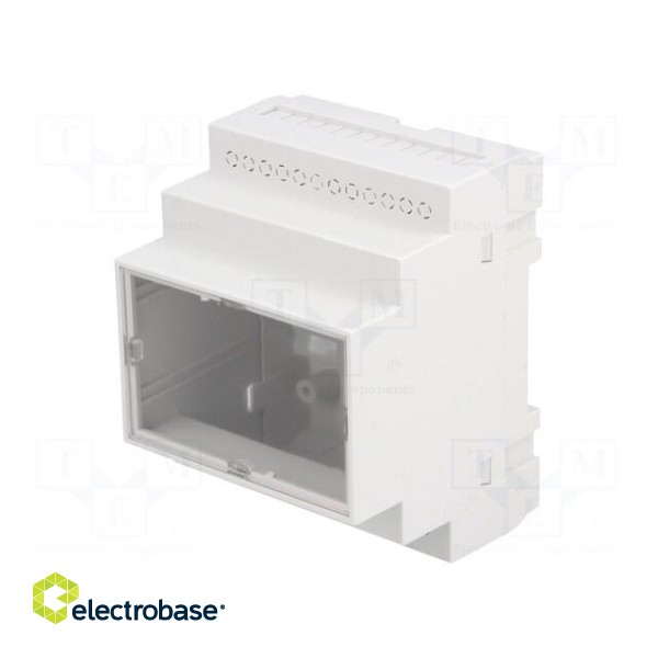 Enclosure: for DIN rail mounting | Y: 90mm | X: 70mm | Z: 65mm | ABS image 1