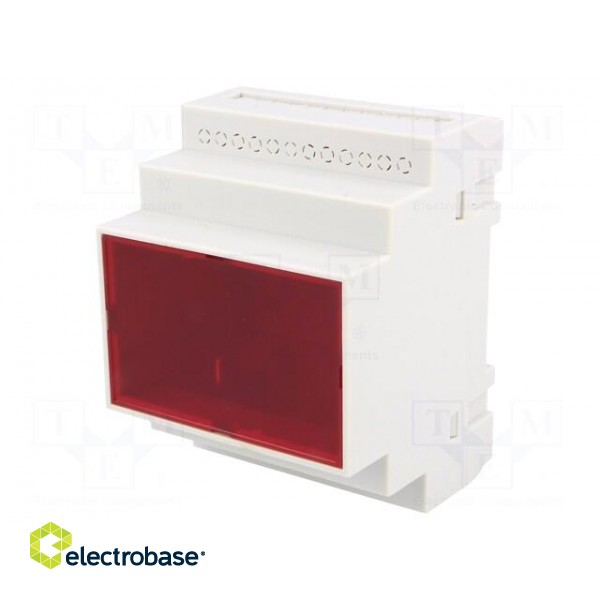 Enclosure: for DIN rail mounting | Y: 90mm | X: 70mm | Z: 65mm | grey image 1