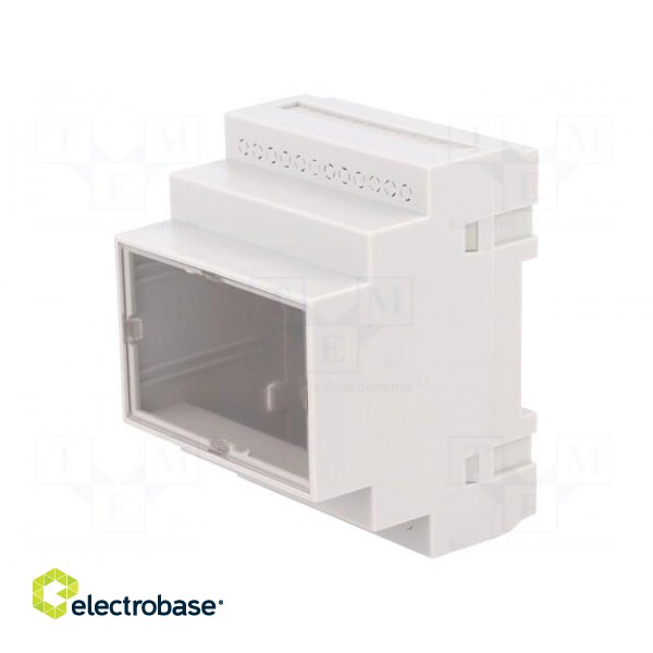 Enclosure: for DIN rail mounting | Y: 90mm | X: 70mm | Z: 65mm | grey image 1
