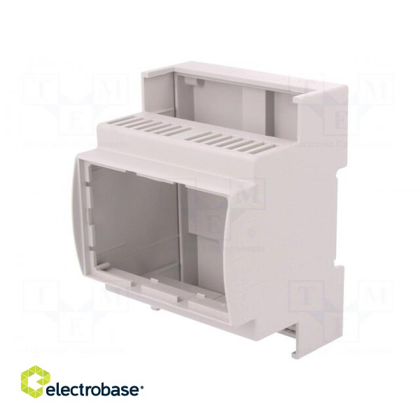 Enclosure: for DIN rail mounting | Y: 90mm | X: 71.3mm | Z: 62mm | grey image 1