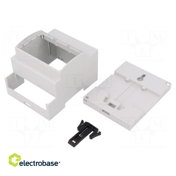 Enclosure: for DIN rail mounting | Y: 90mm | X: 71mm | Z: 53mm | ABS фото 2