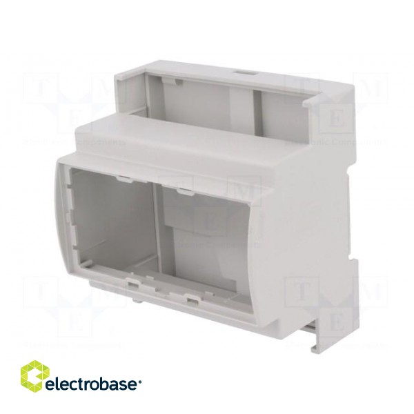 Enclosure: for DIN rail mounting | Y: 90mm | X: 87.8mm | Z: 62mm | grey image 1
