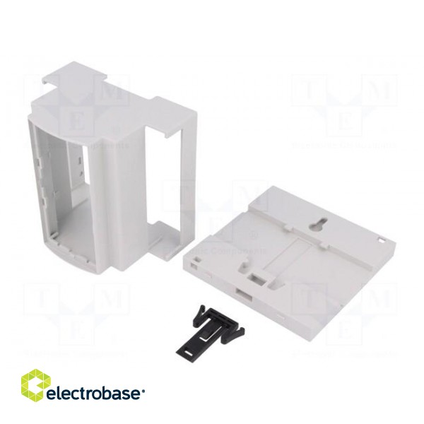 Enclosure: for DIN rail mounting | Y: 90mm | X: 87.8mm | Z: 62mm | grey image 2