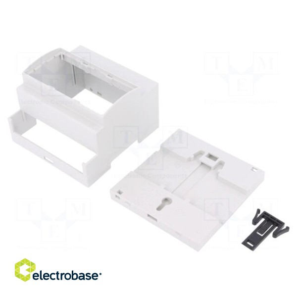 Enclosure: for DIN rail mounting | Y: 90mm | X: 87.8mm | Z: 62mm | grey image 2