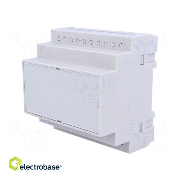 Enclosure: for DIN rail mounting | Y: 90mm | X: 87mm | Z: 65mm | grey image 1