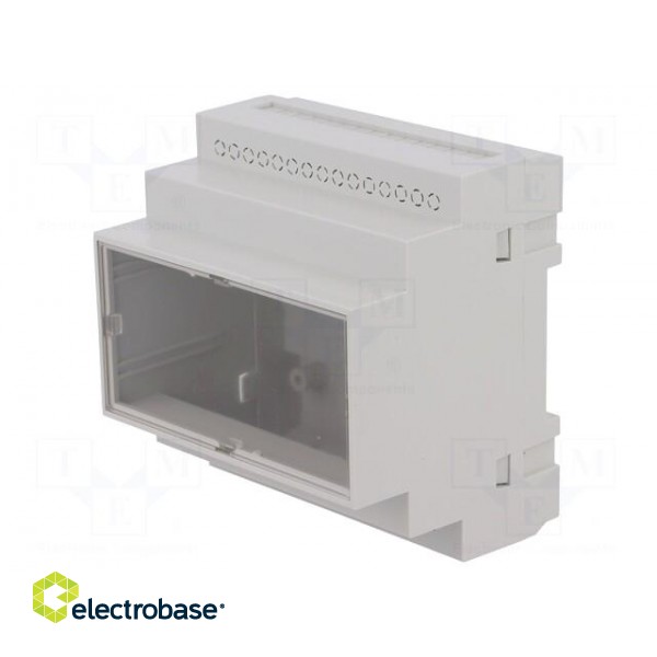 Enclosure: for DIN rail mounting | Y: 90mm | X: 87mm | Z: 65mm | grey image 1